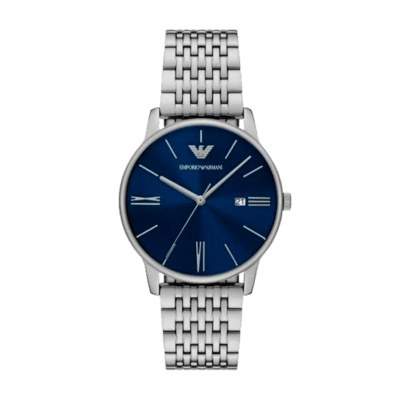 Reloj EMPORIO ARMANI Hombre Acero Tres Agujas Esfera Azul