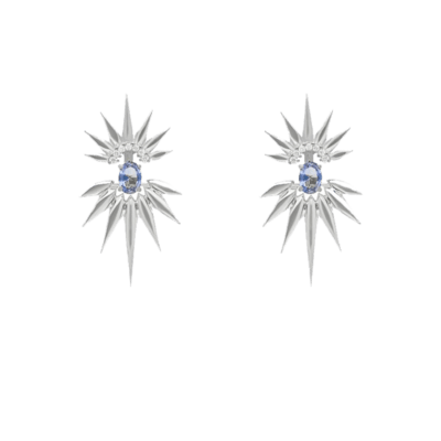 Pendientes MARINA GARCÍA Plata Rodiada GALAXY