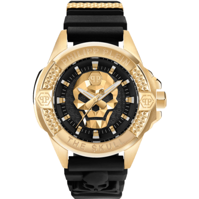 Reloj PHILIPP PLEIN Acero Dorado THE SKULL Caucho