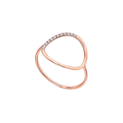 Anillo LE CARRÉ Oro Rosa y Diamantes UNITED Círculo