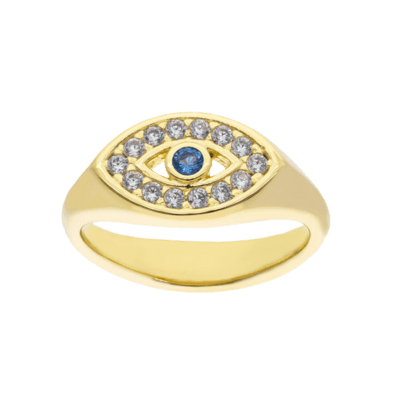 Anillo MARINA GARCÍA Plata Dorada CHIQUITO OJO