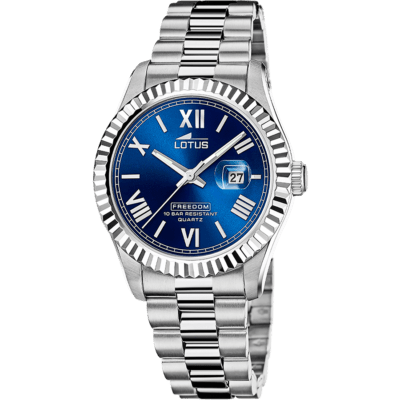 Reloj LOTUS Hombre FREEDOM COLLECTION Acero Esfera Azul Bisel Estriado