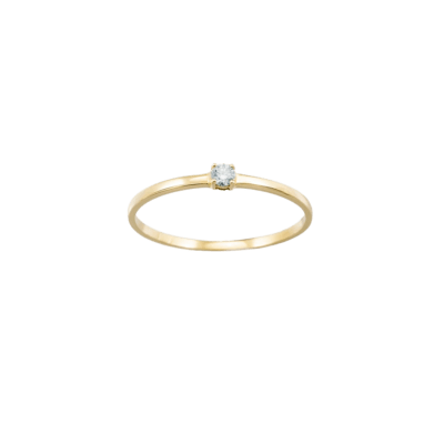 Anillo Solitario MARINA GARCÍA Oro Amarillo y Diamante
