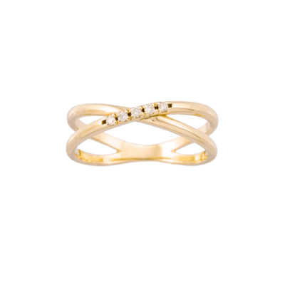 Anillo Cruzado MARINA GARCÍA Oro y Diamantes