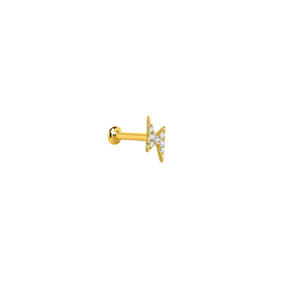 Piercing LE CARRÉ Oro Amarillo y Diamantes RAYO