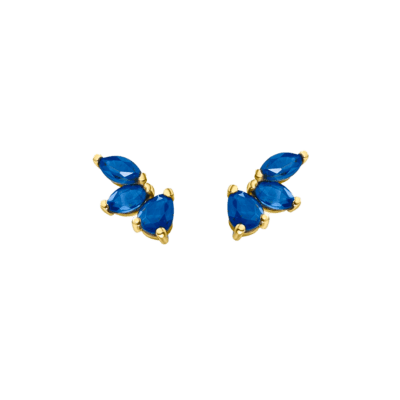 Pendientes LE CARRÉ Oro Amarillo y Zafiro WILD NIGHTS