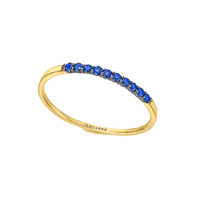 Anillo LE CARRÉ Oro Amarillo y Zafiro OUTSIDE IS THE NEW LUXURY Media Alianza