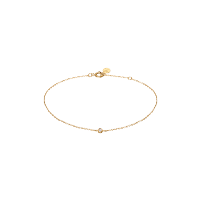Pulsera LE CARRÉ Oro Amarillo y Diamante WHITE DAYS Chatón