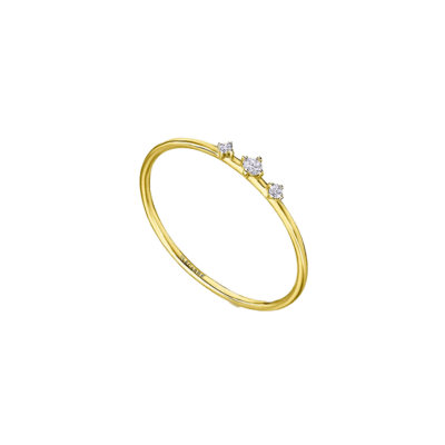 Anillo LE CARRÉ Oro Amarillo y 3 Diamantes