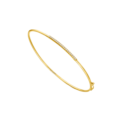 Pulsera Aro Rígida LE CARRÉ Oro Amarillo y Diamantes LET'S GET F*CKING LOST Riviere