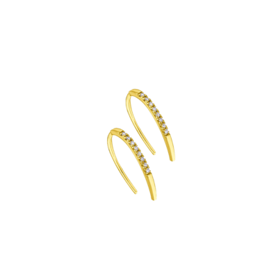 Pendientes LE CARRÉ Oro Amarillo y Diamantes DAILY DIAMONDS Gancho