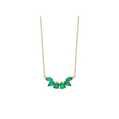 Collar LE CARRÉ Oro Amarillo y Esmeraldas WILD NIGHTS