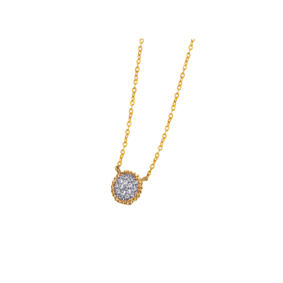 Collar LE CARRÉ Oro y Diamantes WHITE DAYS Redondo