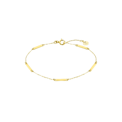 Pulsera LE CARRÉ Oro Amarillo Cinco Chapas Finas