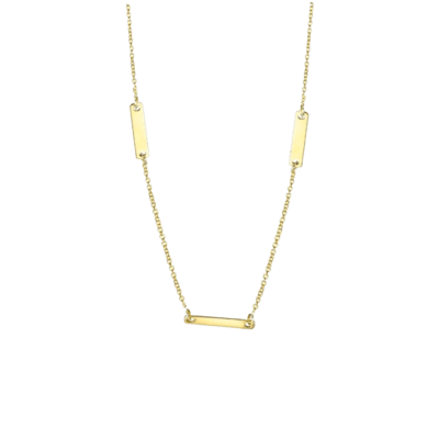 Collar LE CARRÉ Oro Amarillo Cinco Chapas Finas