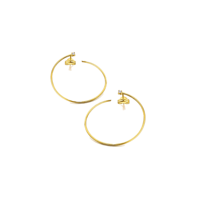 Pendientes LE CARRÉ Oro Amarillo y Diamante NOMAD