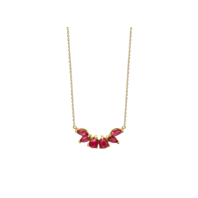 Collar LE CARRÉ Oro Amarillo y Rubí WILD NIGHTS