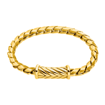 Pulsera LOTUS STYLE Hombre TEMPTATION GAME Acero Dorado Trenzado Redondo
