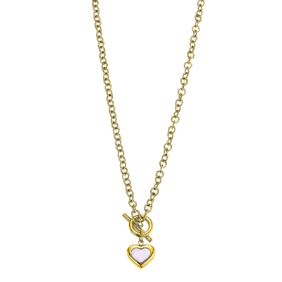 Collar LOTUS STYLE Mujer Acero Dorado ESSENTIALS Nácar Corazón