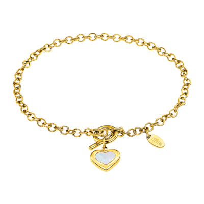 Pulsera LOTUS STYLE Mujer Acero Dorado ESSENTIALS Nácar Corazón