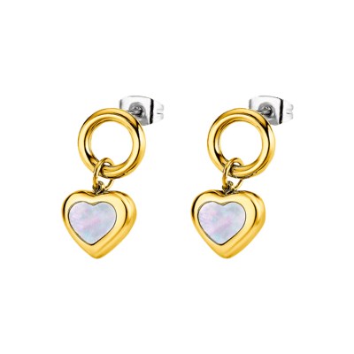 Pendientes LOTUS STYLE Mujer Acero Dorado ESSENTIALS Nácar Corazón