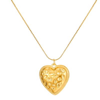Collar LOTUS STYLE Mujer BOHO STYLE Acero Dorado Corazón