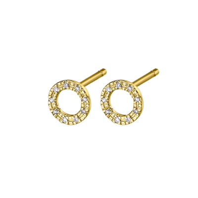 Pendientes LE CARRÉ Oro Amarillo y Diamantes CÍRCULO