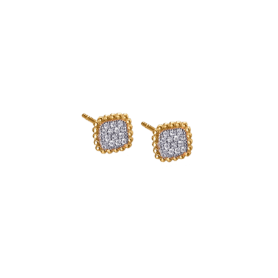 Pendientes LE CARRÉ Oro y Diamantes WHITE DAYS Cuadrados