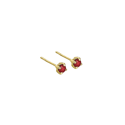 Pendientes LE CARRÉ Oro Amarillo y Rubí COLORIZE