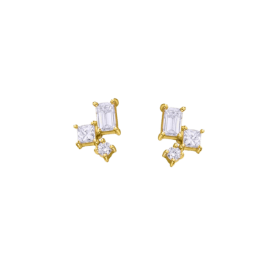 Pendientes LE CARRÉ Oro Amarillo y Diamantes DAILY TOP