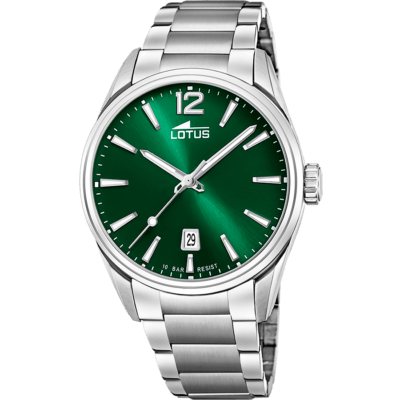 Reloj LOTUS Hombre MINIMALIST FOR HIM Acero Tres Agujas Esfera Verde