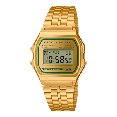 Reloj CASIO Dorado VINTAGE Esfera Dorada y Verde