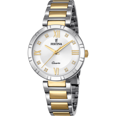 Reloj FESTINA Mujer Acero Bicolor MADEMOISELLE Números Dorados y Circonitas