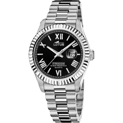 Reloj LOTUS Hombre FREEDOM COLLECTION Acero Esfera Negra Bisel Estriado
