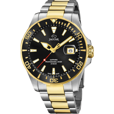 Reloj JAGUAR Hombre EXECUTIVE Acero Bicolor Dorado Esfera Negro