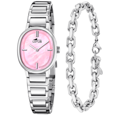 Reloj LOTUS Mujer 2GETHER Acero Esfera Ovalada Rosa CON PULSERA