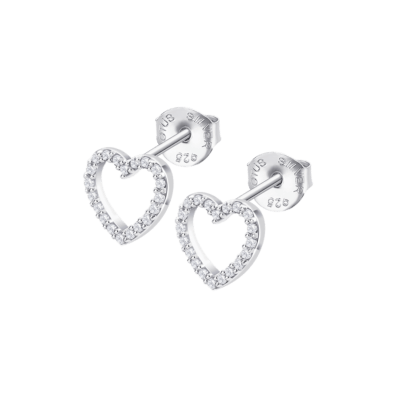 Pendientes LOTUS SILVER Plata MOMENTS Corazón Circonitas