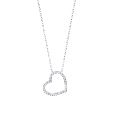 Collar LOTUS SILVER Plata MOMENTS Corazón Circonitas