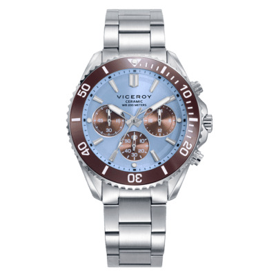 Reloj VICEROY Hombre HEAT Acero Esfera Azul y Marrón
